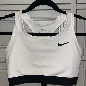 White Nike sports bra worn once